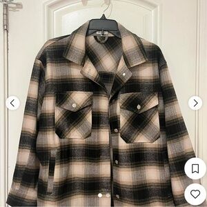 Plaid Button-Up Jacket